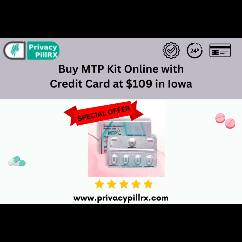 Buy MTP Kit Online with Credit Card at $109 in Iowa