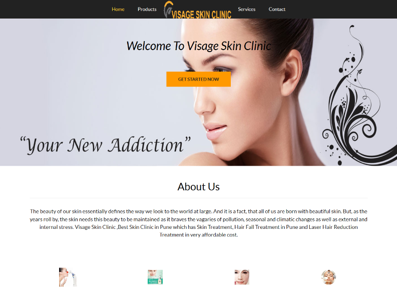 Few Of Websites Developed By Using Our Website Builder Visageskinclinic