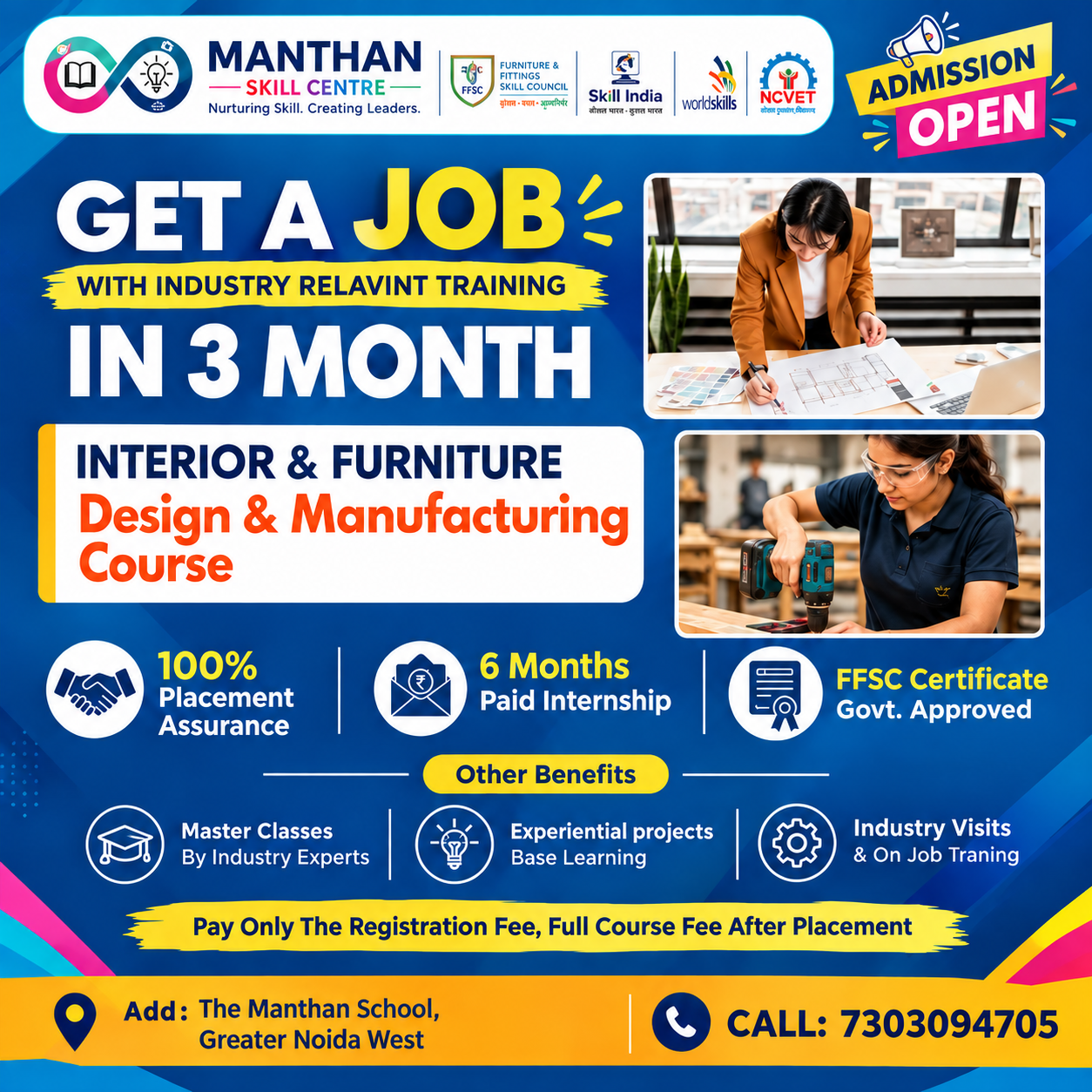 Interior and Furniture Design & Manufacturing Course in Greater Noida | Manthan Skill Centre