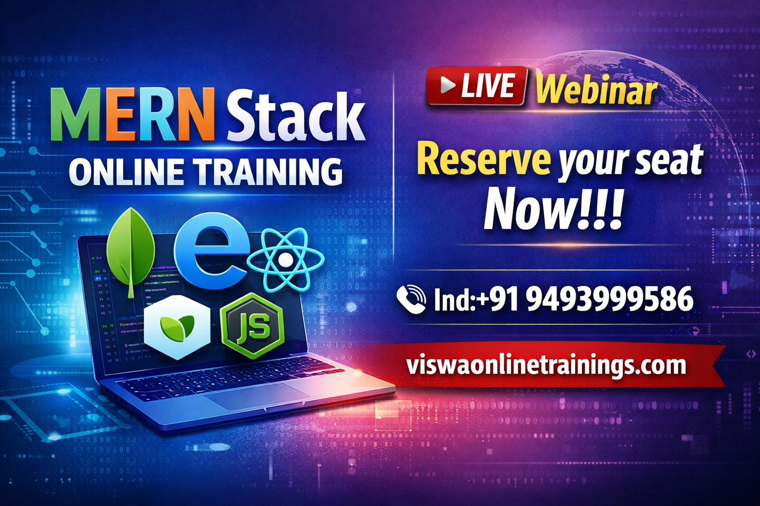 MERN Stack Online Training by Real-time Trainer in India