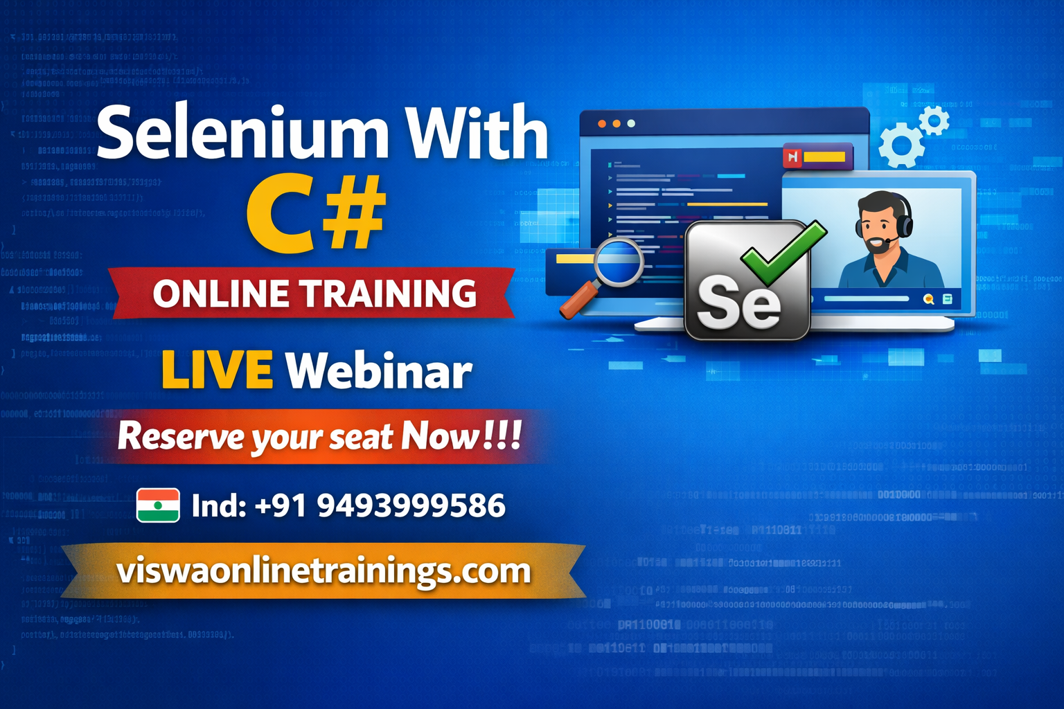 Selenium with C# Online Coaching Classes In India, Hyderabad