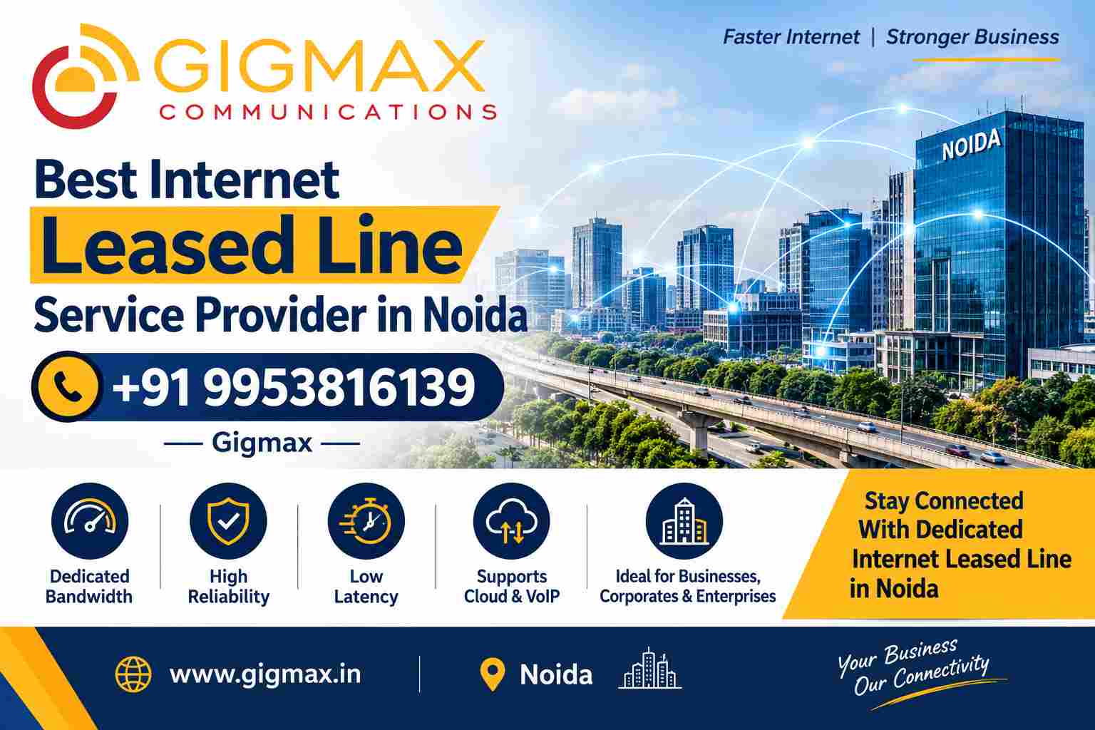 Best Internet Leased Line Service Provider in Noida | +91 9953816139 – Gigmax