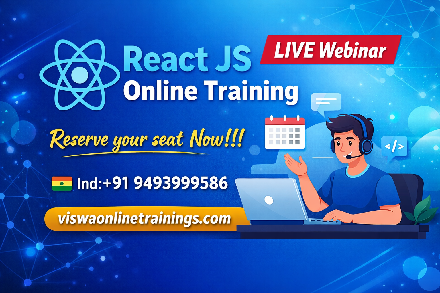 React Js Online Training Real-time support from India