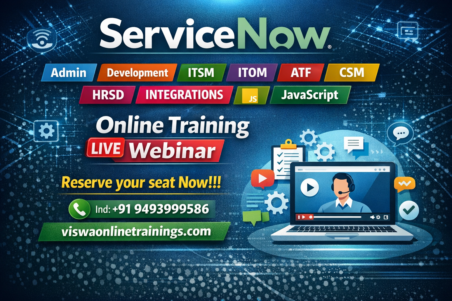 Best ServiceNow Training Institute Certification From India