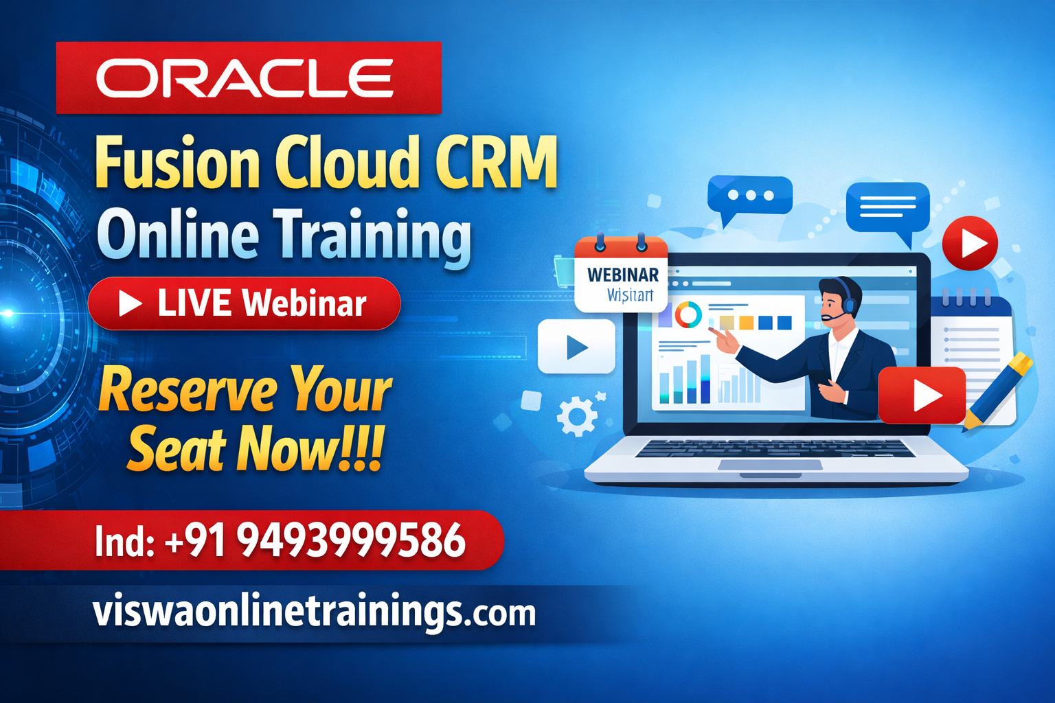 Oracle Fusion Cloud CRM Online Training From Hyderabad India