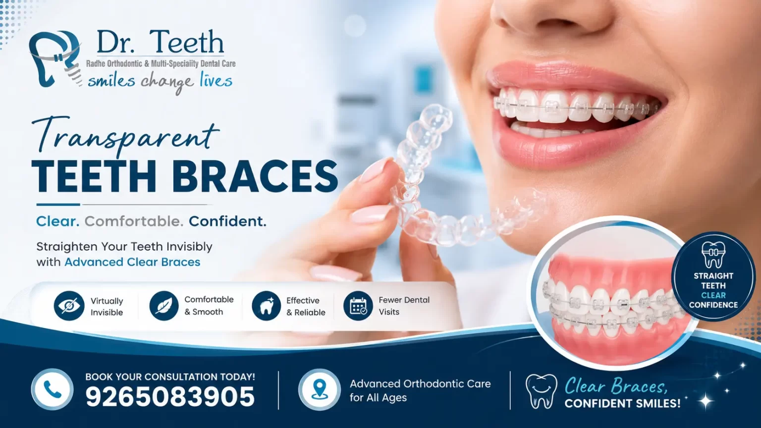 Transparent Teeth Braces in Ahmedabad