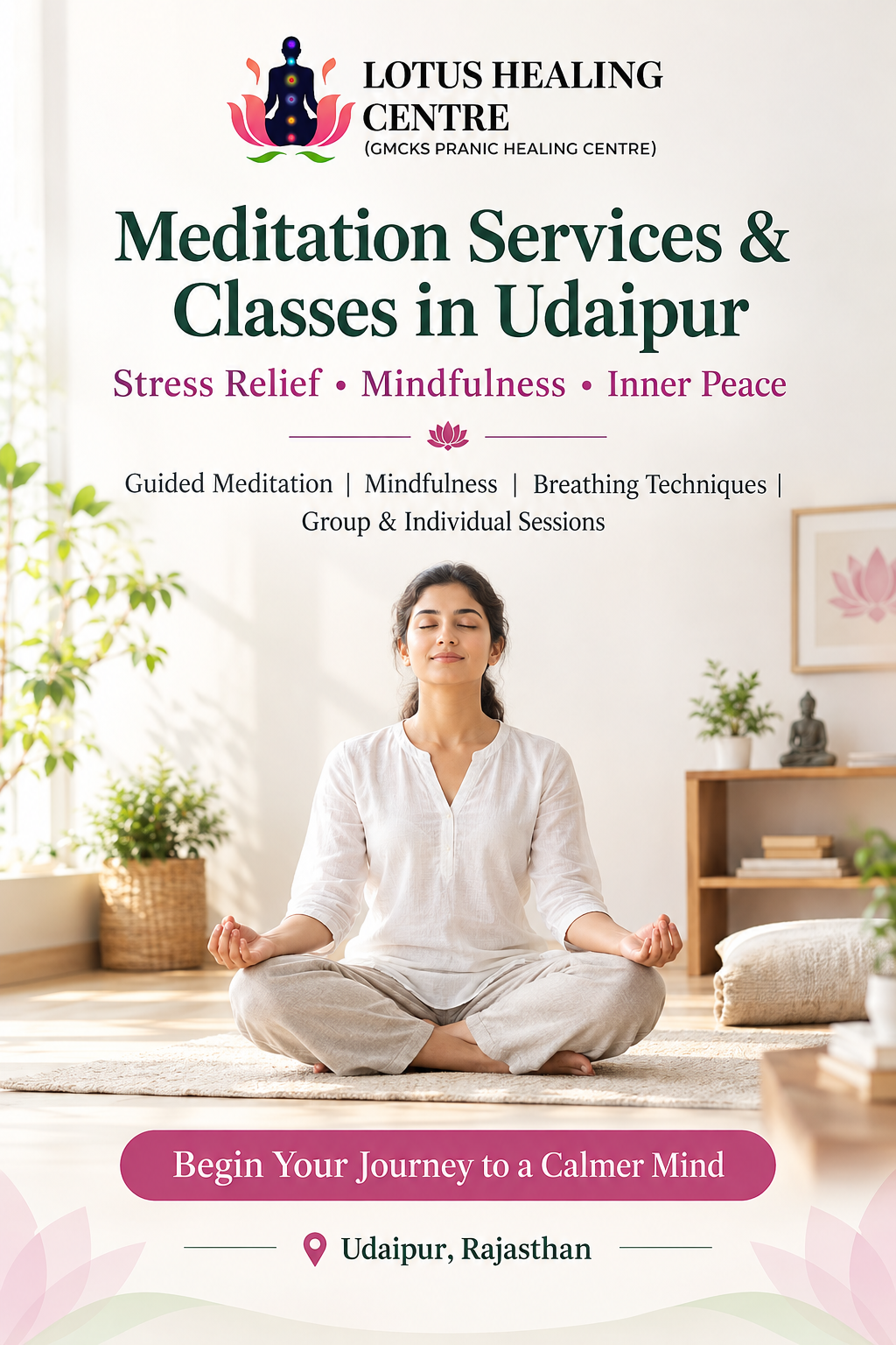 Meditation Service & Classes in Udaipur | Stress Relief, Mindfulness & Yoga