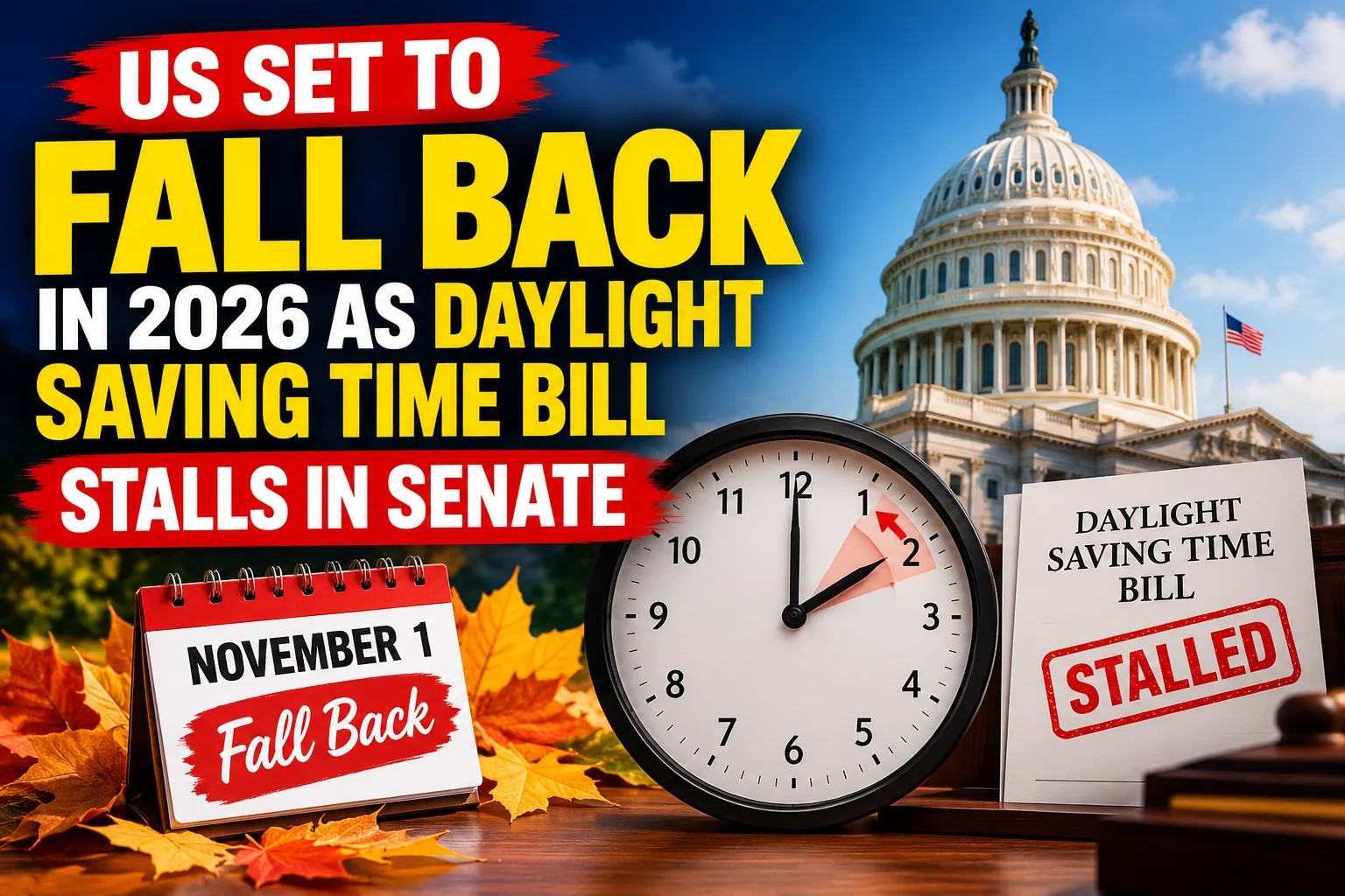 US Daylight Saving Time 2026: Fall Back Date & Bill Update