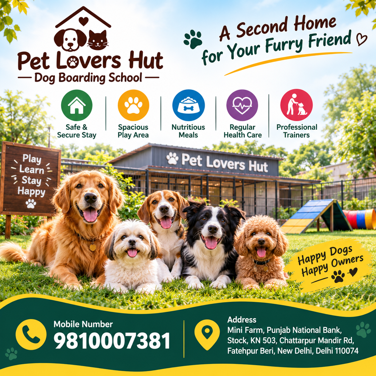 Pet Lovers Hut - Dog Boarding School
