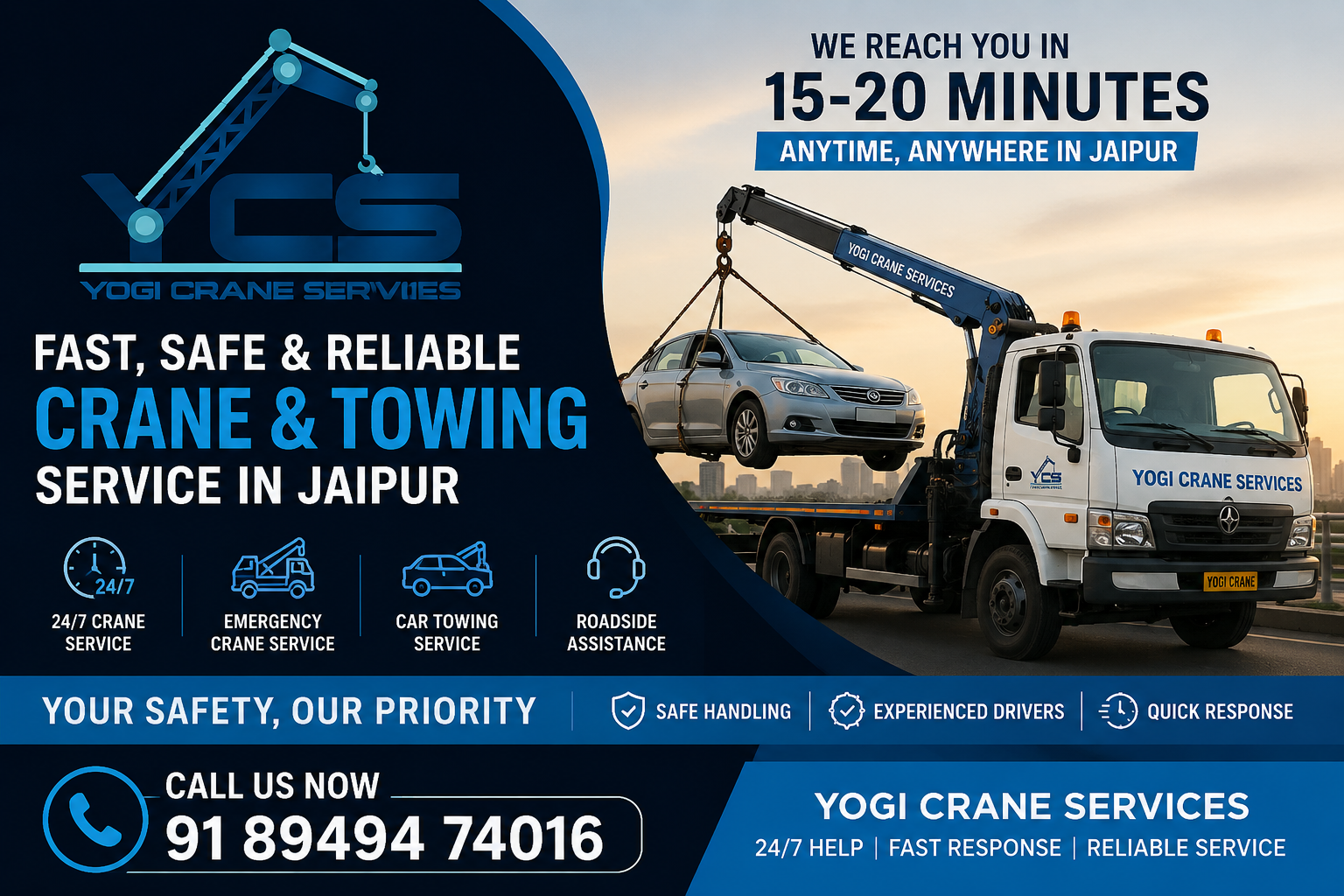 Professional Car Towing Service in Jaipur for Safe Vehicle Recovery