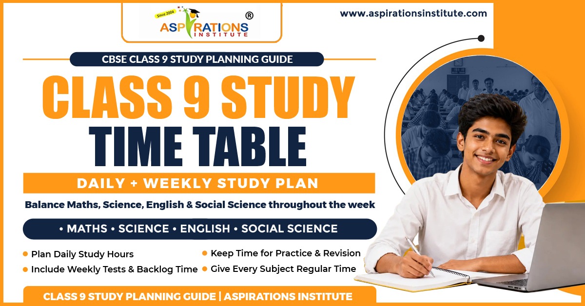 Class 9 Study Timetable – Daily & Weekly Study Plan for CBSE Students