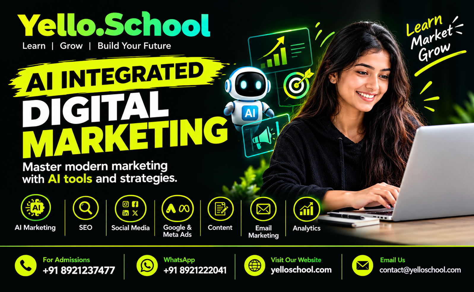 Ai Integrated Digital Marketing Courses | One on one training platform in Kochi