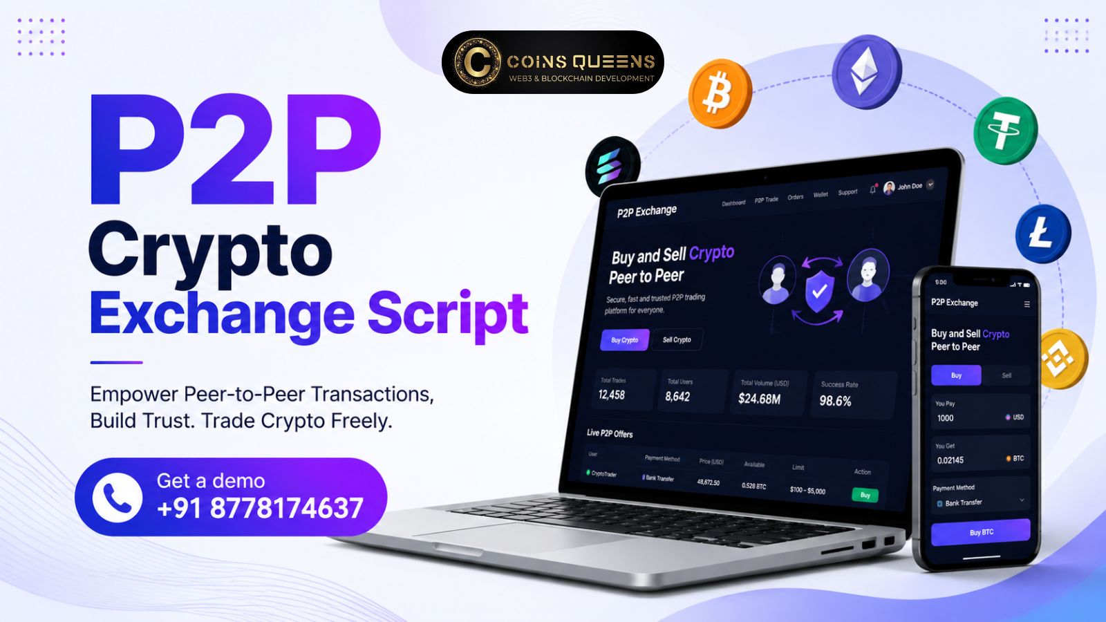 Turn P2P Concepts into Trading Platforms with P2P Crypto Exchange Script