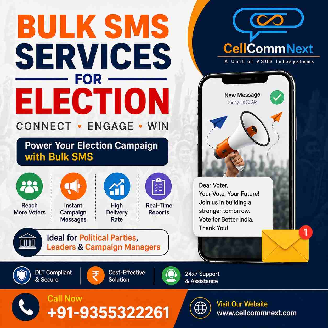Political Bulk SMS Marketing Service for Campaigns