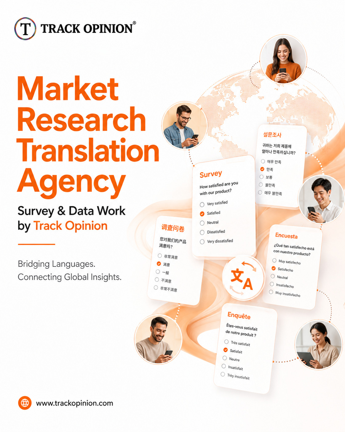 Market Research Translation Agency: Survey & Data Work by Track Opinion