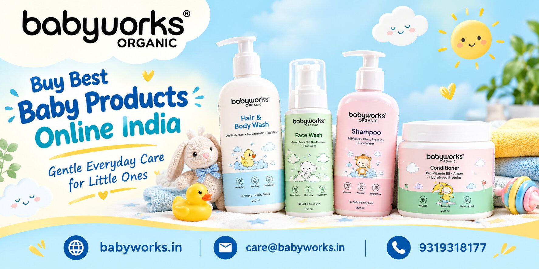 Buy Newborn Baby Products Online at Babyworks Organic