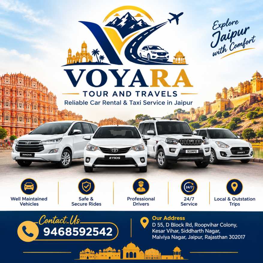 Voyara Tour and Travels – Reliable Car Rental & Taxi Service in Jaipur