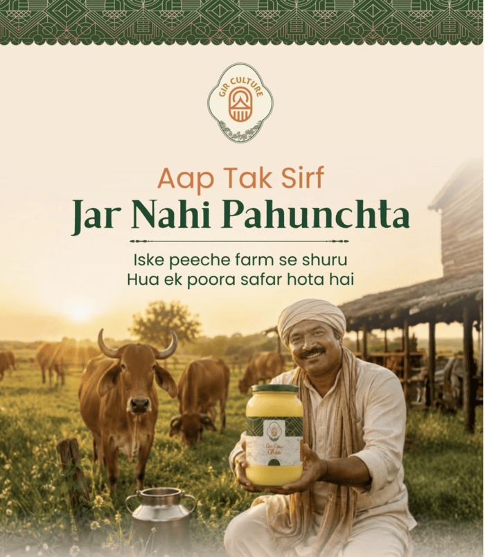 Gir Culture Gir Cow Ghee – From Our Farm to Your Table | 100% Pure A2 Ghee