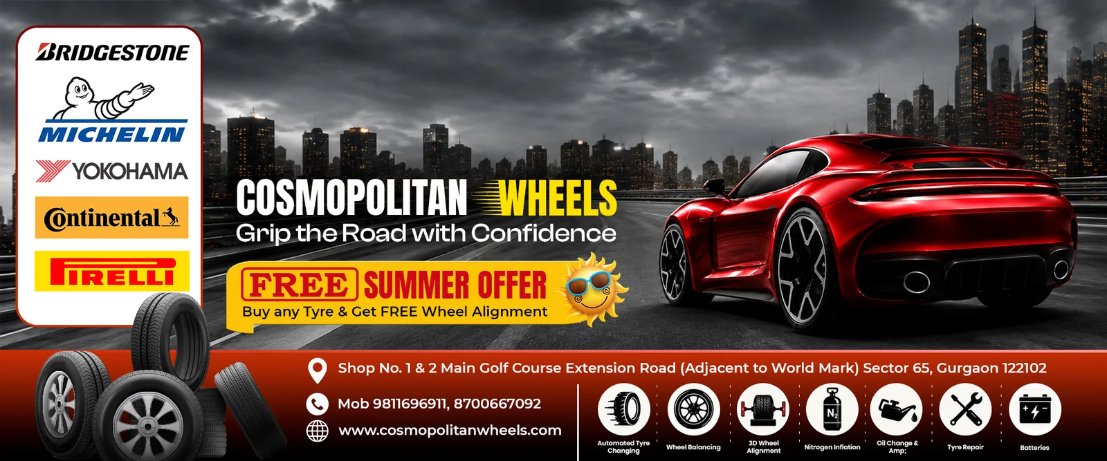 Tyre shop near me | Cosmopolitan Wheels