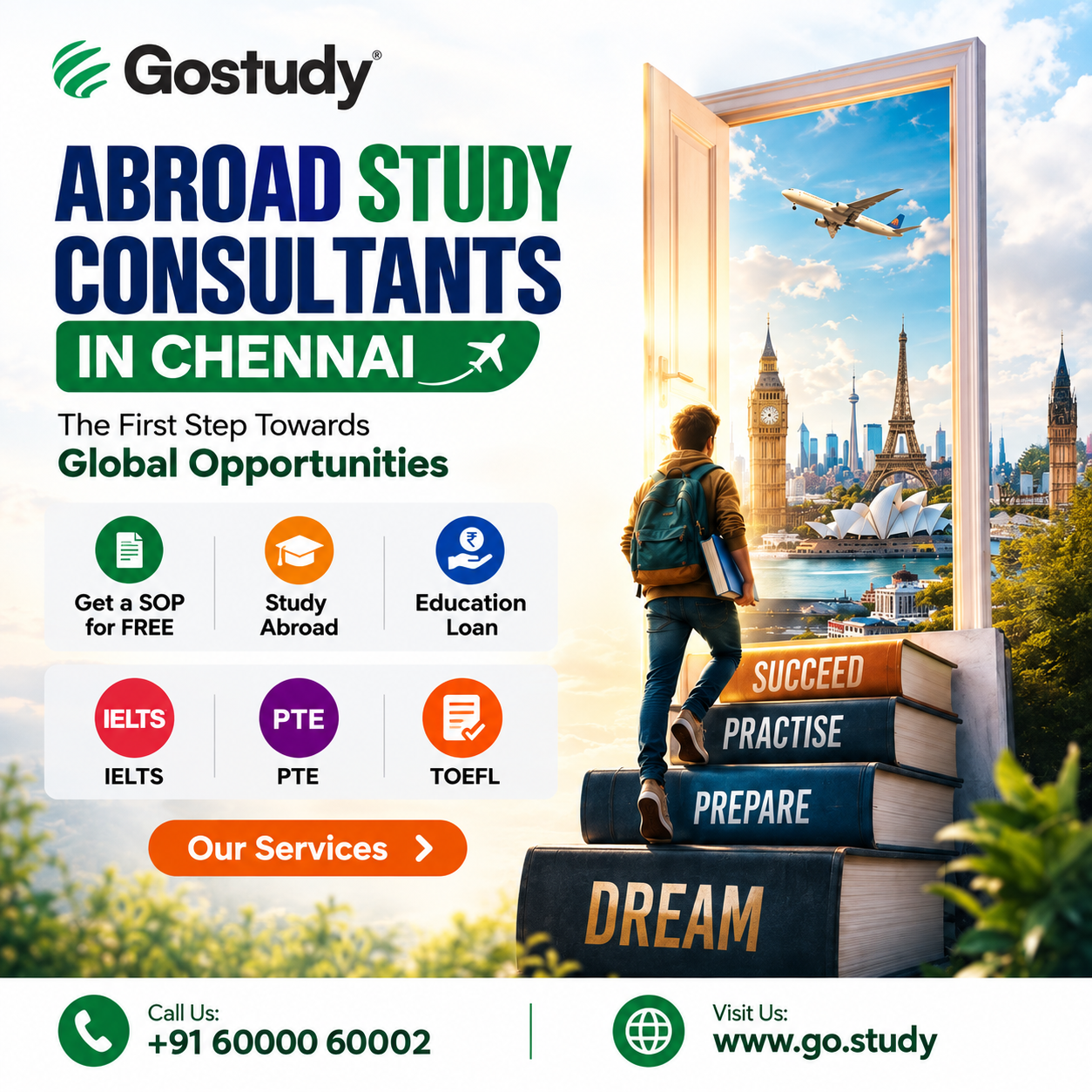Abroad Study Consultants in Chennai - GoStudy