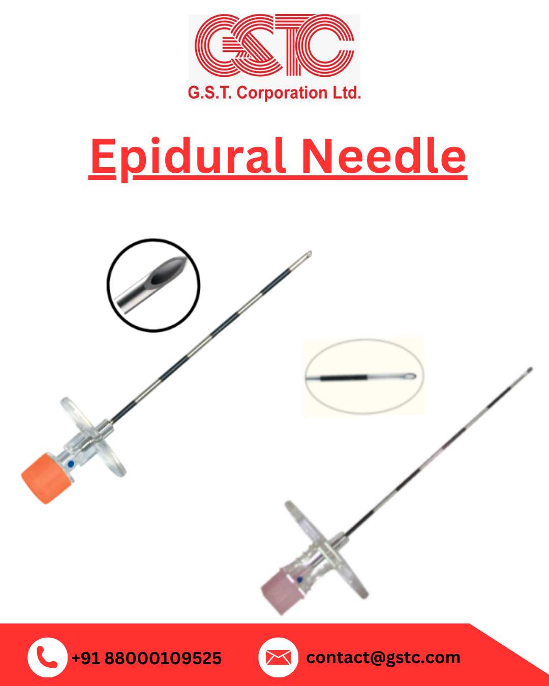 Epidural Needle Manufacturer & Exporter | GSTC